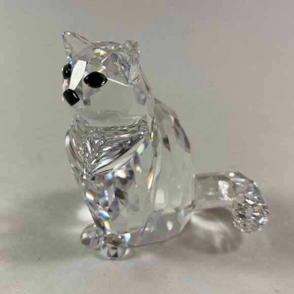 Set of 2 Swarovski sitting Cats figurines for your collection-No Box - Picture 4 of 9